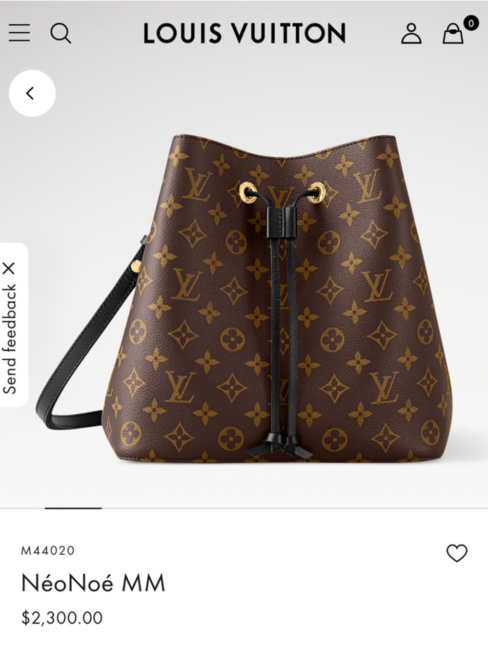 Louis Vuitton Brown Monogram NéoNoé MM Crossbody Bag